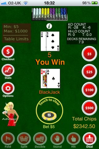 blackjack chronological app